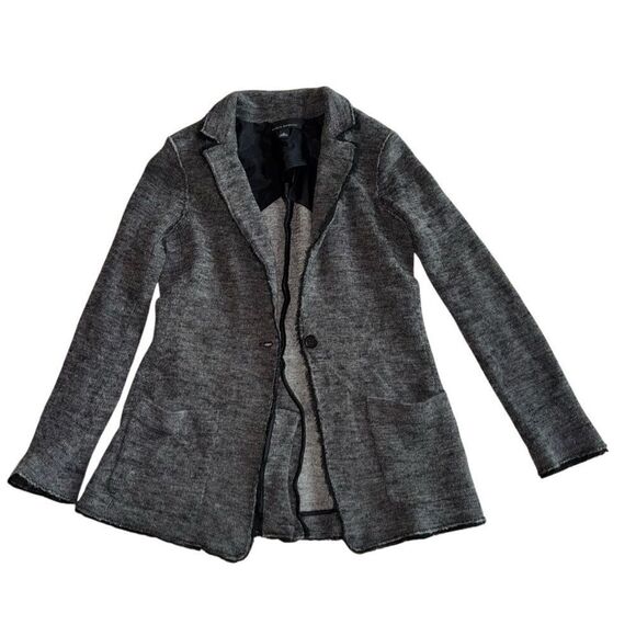 Banana Republic Women's Unstructured Blazer In Grey - Wool Blend Size Medium - Picture 2 of 7